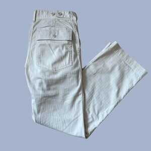 Madewell Petite Perfect Vintage Wide-Leg Pant: Utility Edition (White) - Size 23